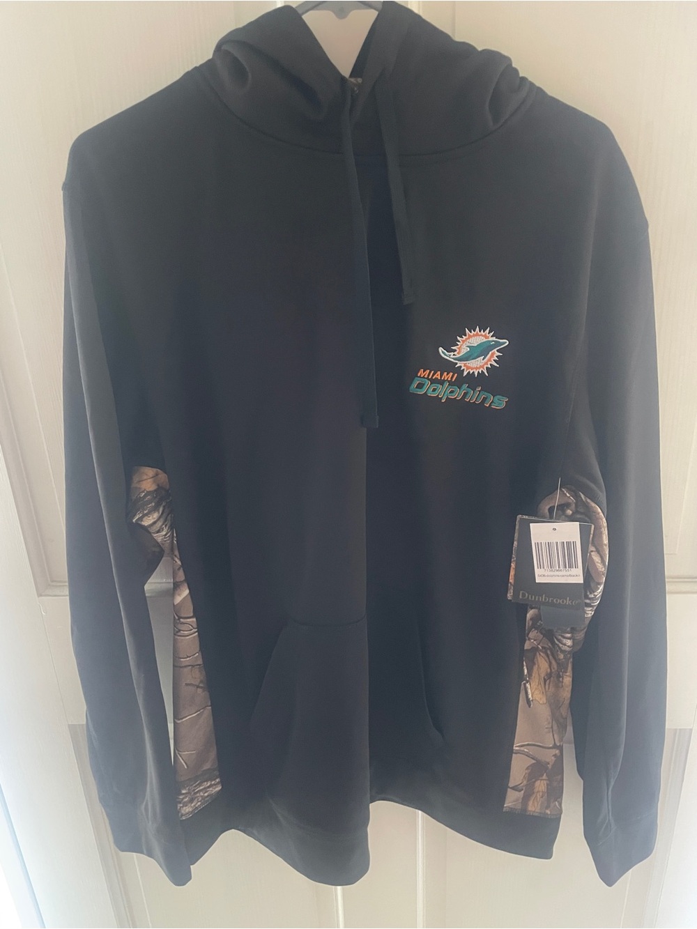 NFL Black Hooded Pullover with Camouflage Trim